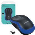 MOUSE OTTICO WIRELESS 2.4GHz USB M185 LOGITECH CON RAGGIO DI AZIONE 10 METRI 1000 DPI NERO E BLU 910-002236 BLISTER