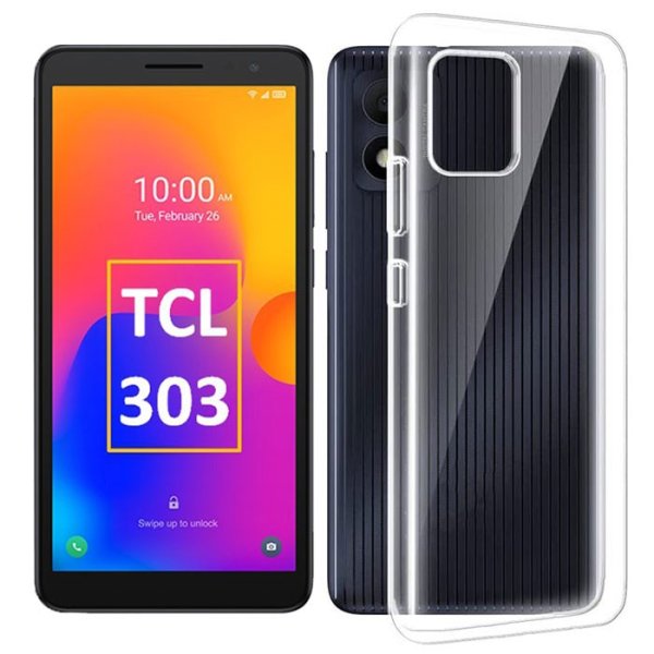 CUSTODIA per TCL 303 IN GEL TPU SILICONE TRASPARENTE