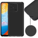 CUSTODIA per XIAOMI REDMI 10C, POCO C40 IN SILICONE EFFETTO SOFT TOUCH CON INTERNO IN MICROFIBRA COLORE NERO VERSIONE ECO