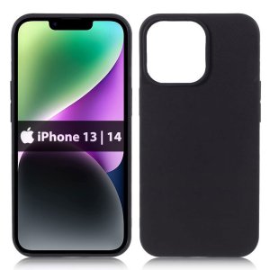 CUSTODIA per APPLE IPHONE 13, IPHONE 14 (6.1") IN GEL TPU SILICONE SLIM COLORE NERO SATINATO