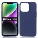 CUSTODIA per APPLE IPHONE 13, IPHONE 14 (6.1") IN GEL TPU SILICONE SLIM COLORE BLU SATINATO