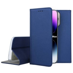 CUSTODIA per APPLE IPHONE 14 PRO MAX (6.7") FLIP ORIZZONTALE con CHIUSURA MAGNETICA INVISIBILE E INTERNO IN TPU COLORE BLU