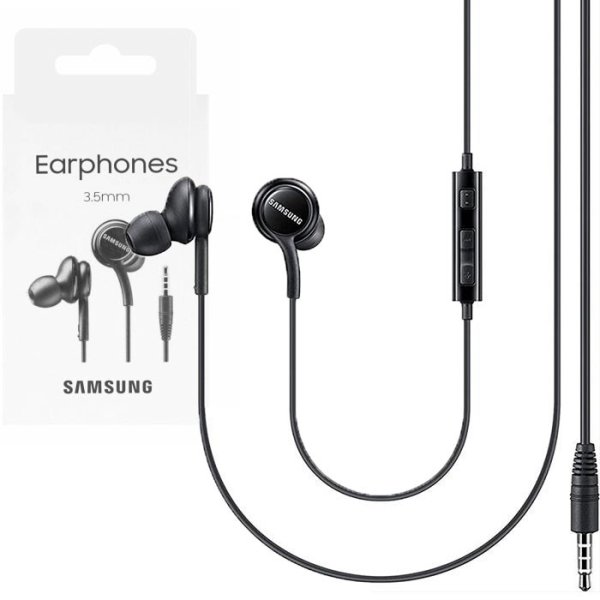 AURICOLARE STEREO con CONNETTORE JACK 3,5mm - GOMMINI E TASTO DI RISPOSTA NERO ORIGINALE SAMSUNG EO-IA500BBEGWW BLISTER