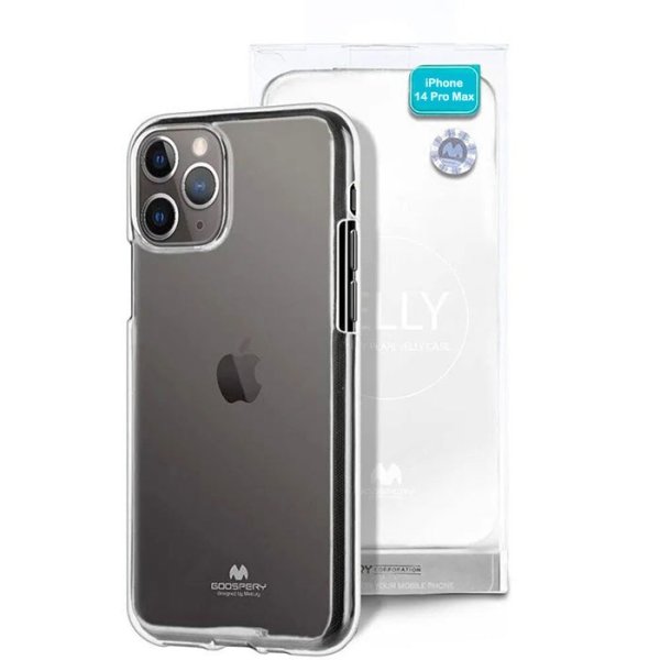 CUSTODIA per APPLE IPHONE 14 PRO MAX (6.7") IN GEL TPU SILICONE TRASPARENTE ALTA QUALITA' MERCURY BLISTER