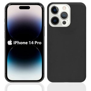 CUSTODIA per APPLE IPHONE 14 PRO (6.1") IN GEL TPU SILICONE SLIM COLORE NERO SATINATO