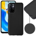 CUSTODIA per XIAOMI REDMI NOTE 11s 5G, POCO M4 PRO 5G - SILICONE EFFETTO SOFT TOUCH INTERNO IN MICROFIBRA COLORE NERO