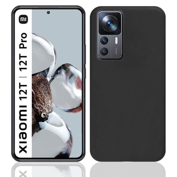 CUSTODIA per XIAOMI 12T (5G), 12T PRO (5G) - IN GEL TPU SILICONE SLIM COLORE NERO SATINATO