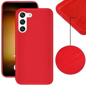 CUSTODIA per SAMSUNG GALAXY S23 (SM-G911) IN SILICONE EFFETTO SOFT TOUCH CON INTERNO IN MICROFIBRA COLORE ROSSO