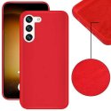 CUSTODIA per SAMSUNG GALAXY S23 PLUS - SILICONE EFFETTO SOFT TOUCH CON INTERNO IN MICROFIBRA COLORE ROSSO