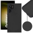 CUSTODIA per SAMSUNG GALAXY S23 ULTRA - IN SILICONE EFFETTO SOFT TOUCH CON INTERNO IN MICROFIBRA COLORE NERO