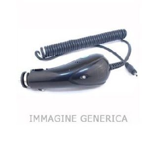 CARICATORE AUTO per ACER V750, BENQ-SIEMENS S88, SIEMENS AP75 - CAVO A SPIRALE NERO - SEGUE COMPATIBILITA'.. (CA00.750)