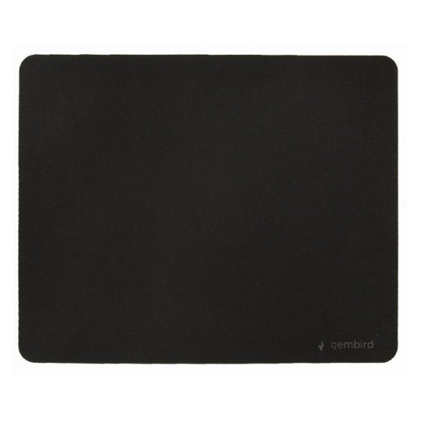 TAPPETINO PER MOUSE CON FONDO ANTISCIVOLO DIMENSIONI 22X18 CM COLORE NERO CON LOGO GEMBIRD MP-S-BK