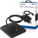 LETTORE ID SMART CARD USB-C PER CARTE IN FORMATO ID-1 (COMPRESE CARTE D'IDENTITA') COLORE NERO EWENT - ATTENZIONE..