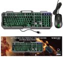 KIT TASTIERA MULTIMEDIALE E MOUSE USB GAMING CON RETROILLUMINAZIONE VERDE COLORE NERO TC-BG2006 TECNOACCESSORI®