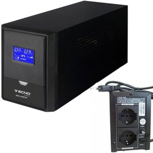 GRUPPO DI CONTINUITA' 1200VA 500W CON DISPLAY LCD E 2 PRESE SCHUKO BIPASSO COLORE NERO TC-1200VA-LCD-UPS TECNO - ATTENZIONE..