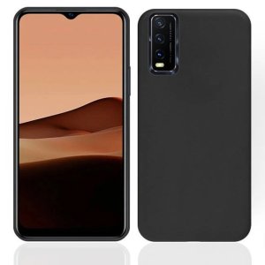 CUSTODIA per VIVO Y11s, Y20 (2020), Y20 (2021), Y20s, Y20i, Y20G, Y30 2021 IN GEL TPU SILICONE SLIM COLORE NERO SATINATO