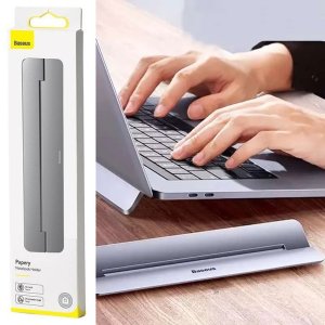 SUPPORTO ADESIVO IN ALLUMINIO ULTRA SOTTILE PER MACBOOK O NOTEBOOK COLORE SILVER SUZC-0G BASEUS