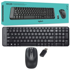 KIT TASTIERA + MOUSE DIMENSIONI COMPATTE CON TECNOLOGIA WIRELESS 2.4 Ghz - DISTANZA FUNZIONAMENTO FINO A 10 MT NERO LOGITECH