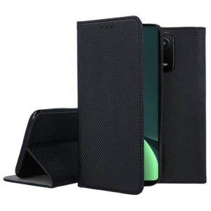 CUSTODIA per XIAOMI 13 PRO - FLIP ORIZZONTALE con CHIUSURA MAGNETICA INVISIBILE, STAND, PORTA CARTE E INTERNO IN TPU COLORE NERO