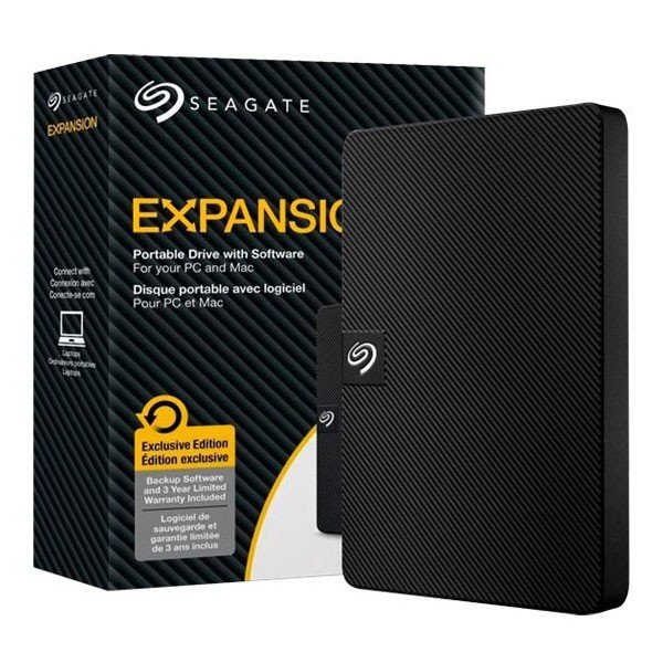 HARD DISK ESTERNO 2,5" 1TB USB 3.0 AUTOALIMENTATO COLORE NERO STKM1000400 SEAGATE EXPANSION BLISTER