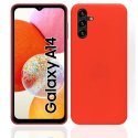 CUSTODIA per SAMSUNG GALAXY A14 (4G/5G) IN GEL TPU SILICONE SLIM COLORE ROSSO SATINATO