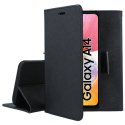 CUSTODIA per SAMSUNG GALAXY A14 (4G/5G) - FLIP ORIZZONTALE CON INTERNO IN TPU, PORTA CARTE E CHIUSURA MAGNETICA COLORE NERO