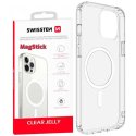 CUSTODIA per APPLE IPHONE 14 PLUS (6.7") - RIGIDA CON CORNICE IN SILICONE TRASPARENTE COMPATIBILE CON RICARICA MAGSAFE SWISSTEN