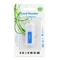 LETTORE DI MEMORIE USB 2.0 15 IN 1 - SDHC/SD, MMC, RS-MMC, Mini-SD, Micro SD, TF, XD, MS, MS DUO, MS PRO DUO COLORE BIANCO E BLU