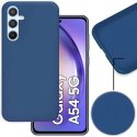 CUSTODIA per SAMSUNG GALAXY A54 5G (SM-A546) IN SILICONE EFFETTO SOFT TOUCH CON INTERNO IN MICROFIBRA COLORE BLU