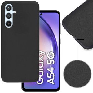 CUSTODIA per SAMSUNG GALAXY A54 5G (SM-A546) IN SILICONE EFFETTO SOFT TOUCH CON INTERNO IN MICROFIBRA COLORE NERO