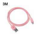 CAVO MICRO USB - LUNGHEZZA 3 MT COLORE ROSA