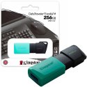 PEN DRIVE 256GB USB 3.2 CON CAPPUCCIO A SCORRIMENTO E ASOLA DI AGGANCIO COLORE NERO E MENTA DTXM/256GB KINGSTON