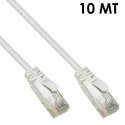 CAVO DI RETE PATCH CAT6 - LUNGHEZZA 10 MT - NON SCHERMATO UTP CONNETTORI RJ-45 COLORE GRIGIO LINK LK6U100P