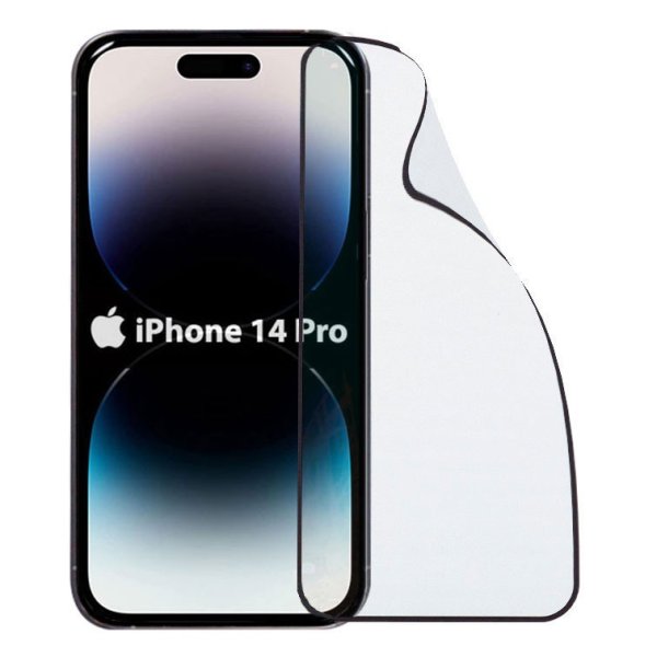 PELLICOLA per APPLE IPHONE 14 PRO (6.1") IN CERAMICA FLESSIBILE - FULL FACE CON CORNICE NERA