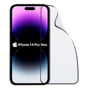 PELLICOLA per APPLE IPHONE 14 PRO MAX (6.7") IN CERAMICA FLESSIBILE - FULL FACE CON CORNICE NERA