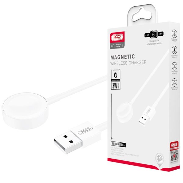 CAVO MAGNETICO USB (3W) per APPLE WATCH - LUNGHEZZA 1 MT COLORE BIANCO CX012 XO (XO-CX012.BI)