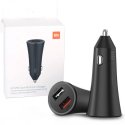 CARICATORE AUTO 37W ORIGINALE XIAOMI CON 2 PORTE USB FAST CHARGE (RICARICA RAPIDA CON PORTA SINGOLA 27W) NERO GDS4147GL BLISTER