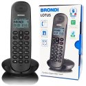 CORDLESS ECO DECT SEMPLICE ED AFFIDABILE CON MEMORIZZAZIONE CHIAMATE E VOLUME REGOLABILE COLORE NERO LOTUS BRONDI