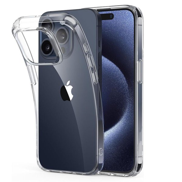 CUSTODIA per APPLE IPHONE 15 PRO (6.1") IN GEL TPU SILICONE 1,8mm TRASPARENTE