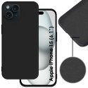 CUSTODIA per APPLE IPHONE 15 (6.1") IN SILICONE EFFETTO SOFT TOUCH CON INTERNO IN MICROFIBRA COLORE NERO