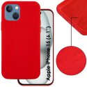 CUSTODIA per APPLE IPHONE 15 (6.1") IN SILICONE EFFETTO SOFT TOUCH CON INTERNO IN MICROFIBRA COLORE ROSSO