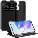 CUSTODIA per HUAWEI HONOR X7a - FLIP ORIZZONTALE con FINESTRA ID E CHIUSURA MAGNETICA INVISIBILE COLORE NERO