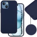 CUSTODIA per APPLE IPHONE 15 PLUS (6.7") IN SILICONE EFFETTO SOFT TOUCH CON INTERNO IN MICROFIBRA COLORE BLU