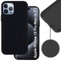 CUSTODIA per APPLE IPHONE 15 PRO MAX (6.7") IN SILICONE EFFETTO SOFT TOUCH CON INTERNO IN MICROFIBRA COLORE NERO