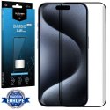 PELLICOLA per APPLE IPHONE 15 PRO (6.1") - VETRO TEMPERATO FULL FACE 9H CORNICE NERA MYSCREEN DIAMOND LITE