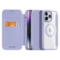 CUSTODIA per APPLE IPHONE 15 PRO (6.1") FLIP ORIZZONTALE con CHIUSURA MAGNETICA - COMPATIBILE CON RICARICA MAGSAFE LAVANDA