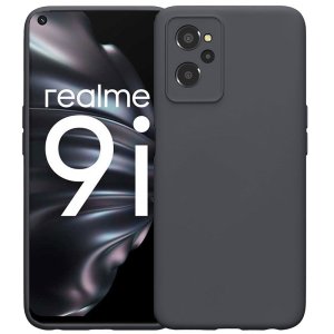 CUSTODIA per REALME 9i IN GEL TPU SILICONE SLIM COLORE NERO SATINATO