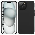 CUSTODIA per APPLE IPHONE 15 (6.1") IN GEL TPU SILICONE SLIM COLORE NERO SATINATO