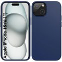 CUSTODIA per APPLE IPHONE 15 (6.1") IN GEL TPU SILICONE SLIM COLORE BLU SATINATO