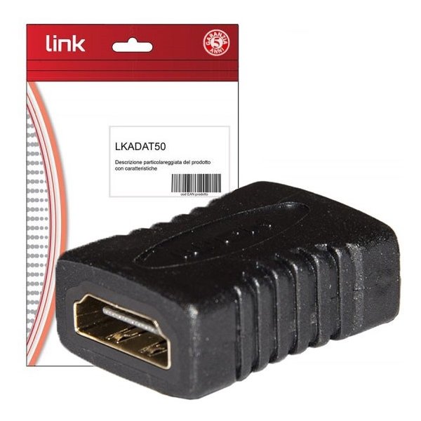 ADATTATORE HDMI (FEMMINA / FEMMINA) COLORE NERO LKADAT50 LINK